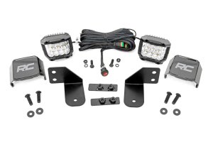 Polaris Ranger XP 1000 NorthStar Ultimate LED Light - Rear - Rough Country - RR Cage Mount, Wide Angle - Chrome - '21-'23